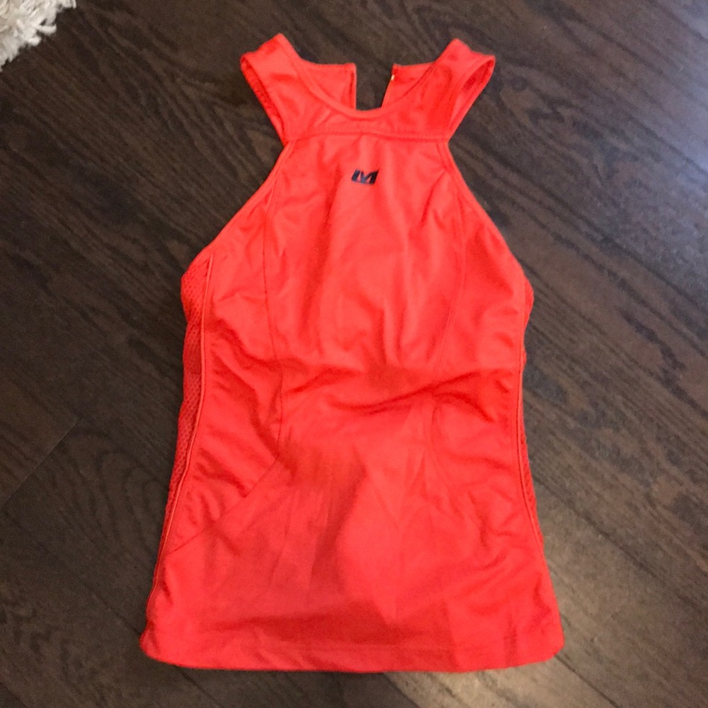 Red workout top